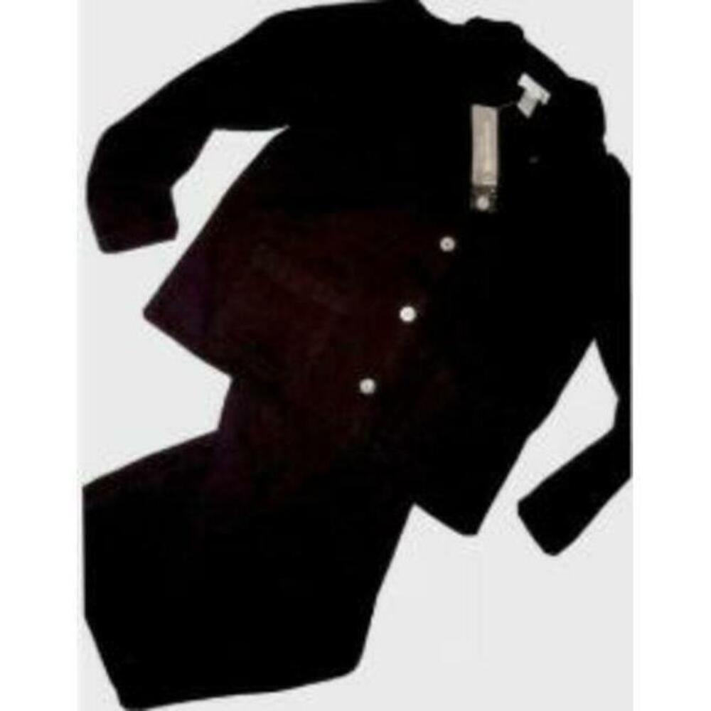 Jones York Sport Black Casual Full Button Jacket & Pants Outfit S NWT